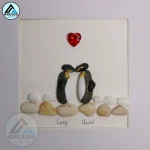 You Are My Penguin Gift, Penguin Love Pebble Art | Penguin Art For Boyfriend, Girlfriend, Husband, Wife Romantic Gift Unique - Image 2