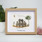 Personalized Family Pebble Art, Housewarming Gift Pebble Painting, Custom Pebble Art Family, Gift For Family, New Home Pebble Art Gift - Image 4