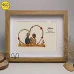 Personalized Family Pebble Art, Housewarming Gift Pebble Painting, Custom Pebble Art Family, Gift For Family, New Home Pebble Art Gift - Image 6