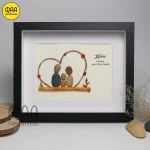 Personalized Family Pebble Art, Housewarming Gift Pebble Painting, Custom Pebble Art Family, Gift For Family, New Home Pebble Art Gift - Image 5