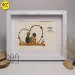 Personalized Family Pebble Art, Housewarming Gift Pebble Painting, Custom Pebble Art Family, Gift For Family, New Home Pebble Art Gift