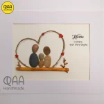 Personalized Family Pebble Art, Housewarming Gift Pebble Painting, Custom Pebble Art Family, Gift For Family, New Home Pebble Art Gift - Image 2