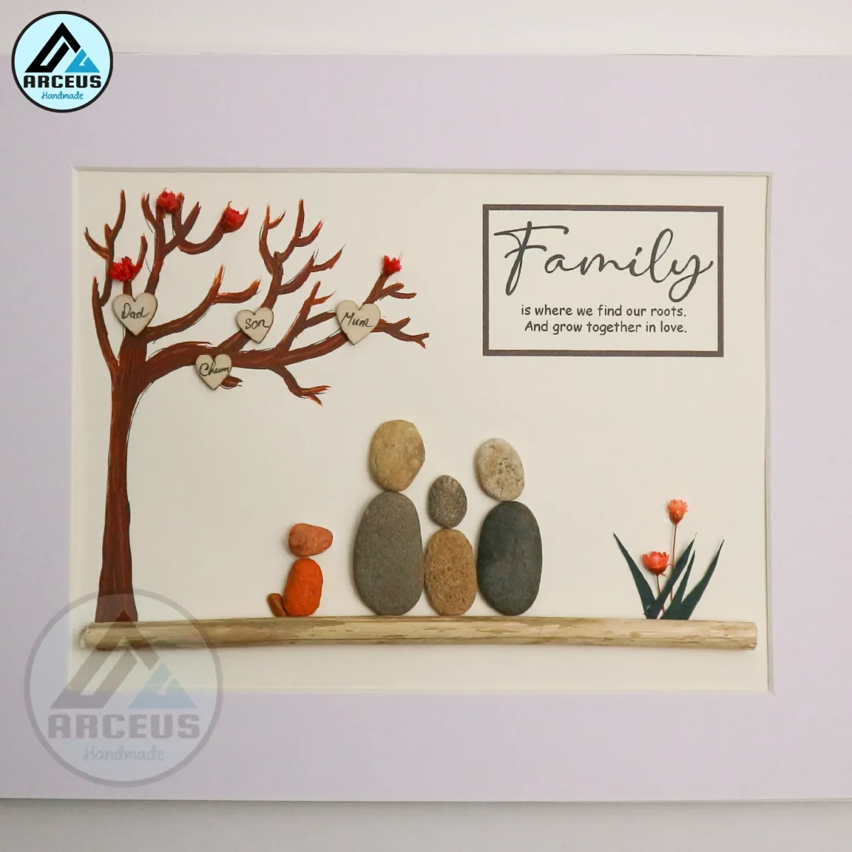 Personalized Family Pebble Art, Best Home Gifts, Customized Pebble Art, Best Home Gifts, Pebble Art Gift, Pebble Art Family Love, Pebble Art - Image 2