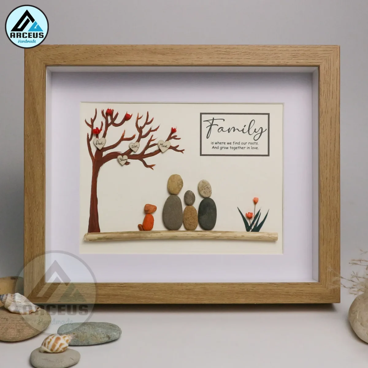 Personalized Family Pebble Art, Best Home Gifts, Customized Pebble Art, Best Home Gifts, Pebble Art Gift, Pebble Art Family Love, Pebble Art - Image 5