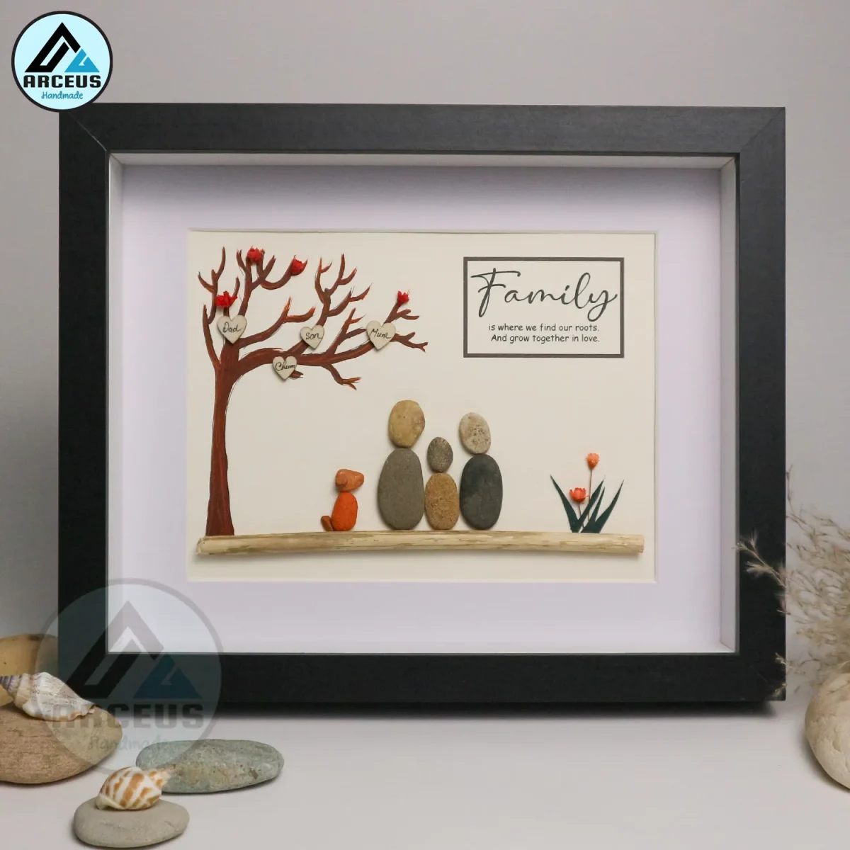 Personalized Family Pebble Art, Best Home Gifts, Customized Pebble Art, Best Home Gifts, Pebble Art Gift, Pebble Art Family Love, Pebble Art - Image 4