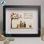 Personalized Family Pebble Art, Best Home Gifts, Customized Pebble Art, Best Home Gifts, Pebble Art Gift, Pebble Art Family Love, Pebble Art - Image 4