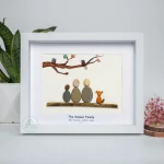 Personalized Family Pebble Art, Housewarming Gift Pebble Painting, Custom Pebble Art Family, Gift For Family, New Home Pebble Art Gift