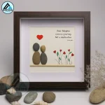 Personalized Couple Pebble Art, Wedding Anniversary Pebble Art, Pebble Art Gift, Gift for Couple, Wedding Keepsake Pebble Art - Image 5