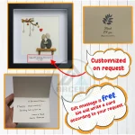 Personalized Couple Pebble Art, Wedding Anniversary Pebble Art, Pebble Art Gift, Gift for Couple, Wedding Keepsake Pebble Art - Image 3