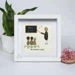 Personalized Teacher Pebble Picture, Thank You Teacher Gifts, Framed Thank You Teacher Pebble Art, Teacher Appreciation End Of Term Gift