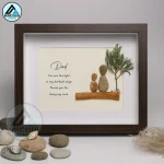Personalized Gift for Best Dad From Children, Dad Gift, Father's Day Gifts, Dad Pebble Frame Art, Father Son Gift, Father Daughter Gift - Image 6