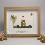 Personalized Couple Pebble Art, Wedding Gift for Couple, Anniversary Gift For Girlfriend / Wife / Husband, Pebble Painting, Pebble Art Gift - Image 6