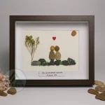 Personalized Couple Pebble Art, Wedding Gift for Couple, Anniversary Gift For Girlfriend / Wife / Husband, Pebble Painting, Pebble Art Gift - Image 4
