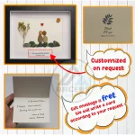 Personalized Couple Pebble Art, Wedding Gift for Couple, Anniversary Gift For Girlfriend / Wife / Husband, Pebble Painting, Pebble Art Gift - Image 3
