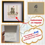 Personalized Couple Pebble Art, Wedding Anniversary Pebble Art, Pebble Art For Valentine Gifts, Gift for Couple, Wedding Keepsake Pebble Art - Image 3