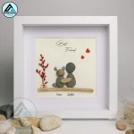 Personalized Dogs Pebble Art, Gift For Dog Lover, Mother's Day Gifts, Mom Dog Frame, Daddy Dogs Gifts, Dog Pebble Frame, Pebble Art Gifts