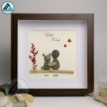 Personalized Dogs Pebble Art, Gift For Dog Lover, Mother's Day Gifts, Mom Dog Frame, Daddy Dogs Gifts, Dog Pebble Frame, Pebble Art Gifts - Image 6