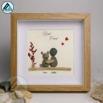 Personalized Dogs Pebble Art, Gift For Dog Lover, Mother's Day Gifts, Mom Dog Frame, Daddy Dogs Gifts, Dog Pebble Frame, Pebble Art Gifts - Image 5