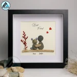 Personalized Dogs Pebble Art, Gift For Dog Lover, Mother's Day Gifts, Mom Dog Frame, Daddy Dogs Gifts, Dog Pebble Frame, Pebble Art Gifts - Image 4