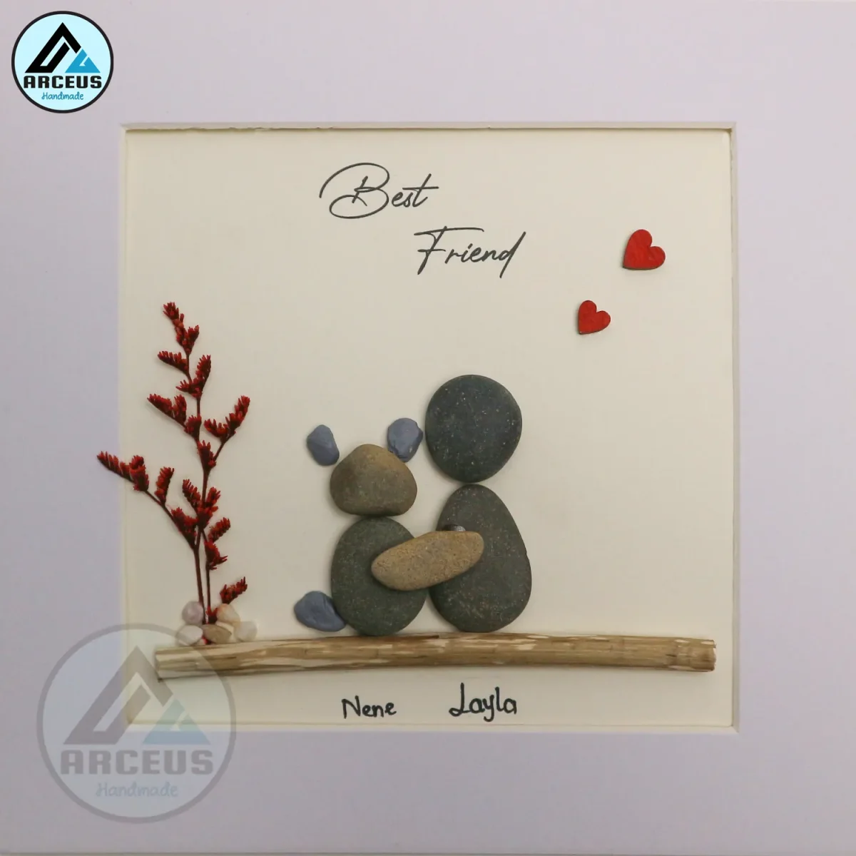 Personalized Dogs Pebble Art, Gift For Dog Lover, Mother's Day Gifts, Mom Dog Frame, Daddy Dogs Gifts, Dog Pebble Frame, Pebble Art Gifts - Image 2