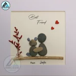 Personalized Dogs Pebble Art, Gift For Dog Lover, Mother's Day Gifts, Mom Dog Frame, Daddy Dogs Gifts, Dog Pebble Frame, Pebble Art Gifts - Image 2