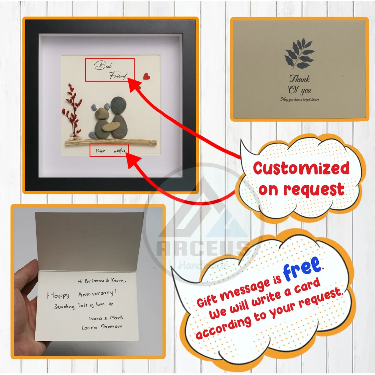 Personalized Dogs Pebble Art, Gift For Dog Lover, Mother's Day Gifts, Mom Dog Frame, Daddy Dogs Gifts, Dog Pebble Frame, Pebble Art Gifts - Image 3