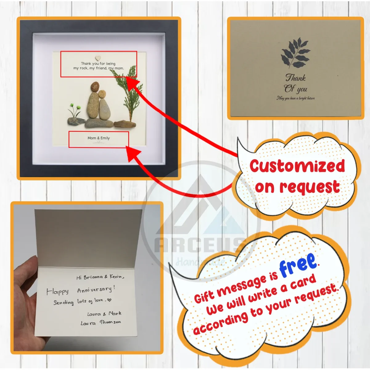 Personalized Gift For Mom, Mom Pebble Art, Gift For Mother Day, Mother's Day Gift, Mom Pebble Art, Pebble Art Gift For Mom From Daughter - Image 3