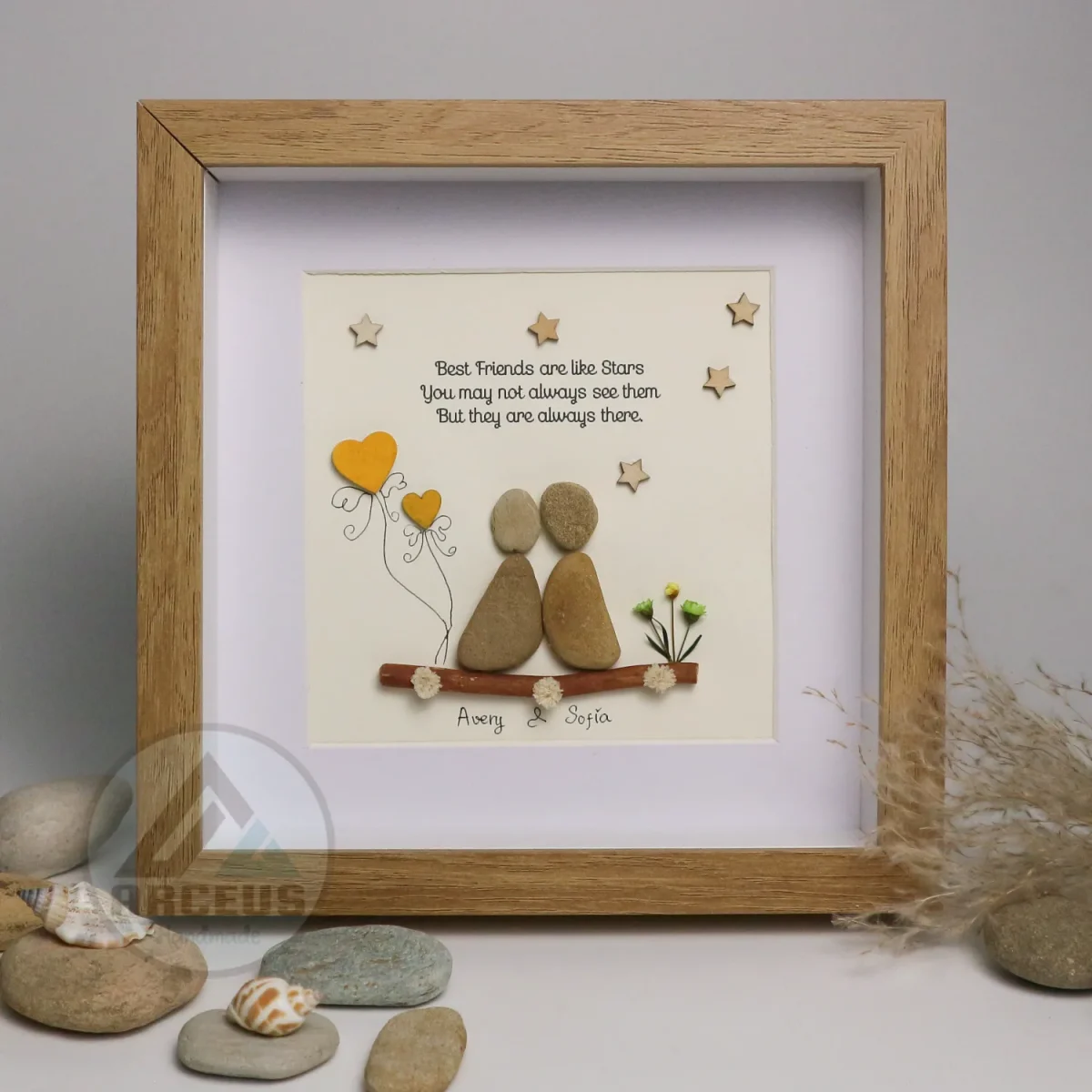 Personalized Best Friend Pebble Art, Birthday Gifts, Gifts For Best Friends, Friends Female, Best Friend Pebble Art, Pebble Art Gift - Image 6