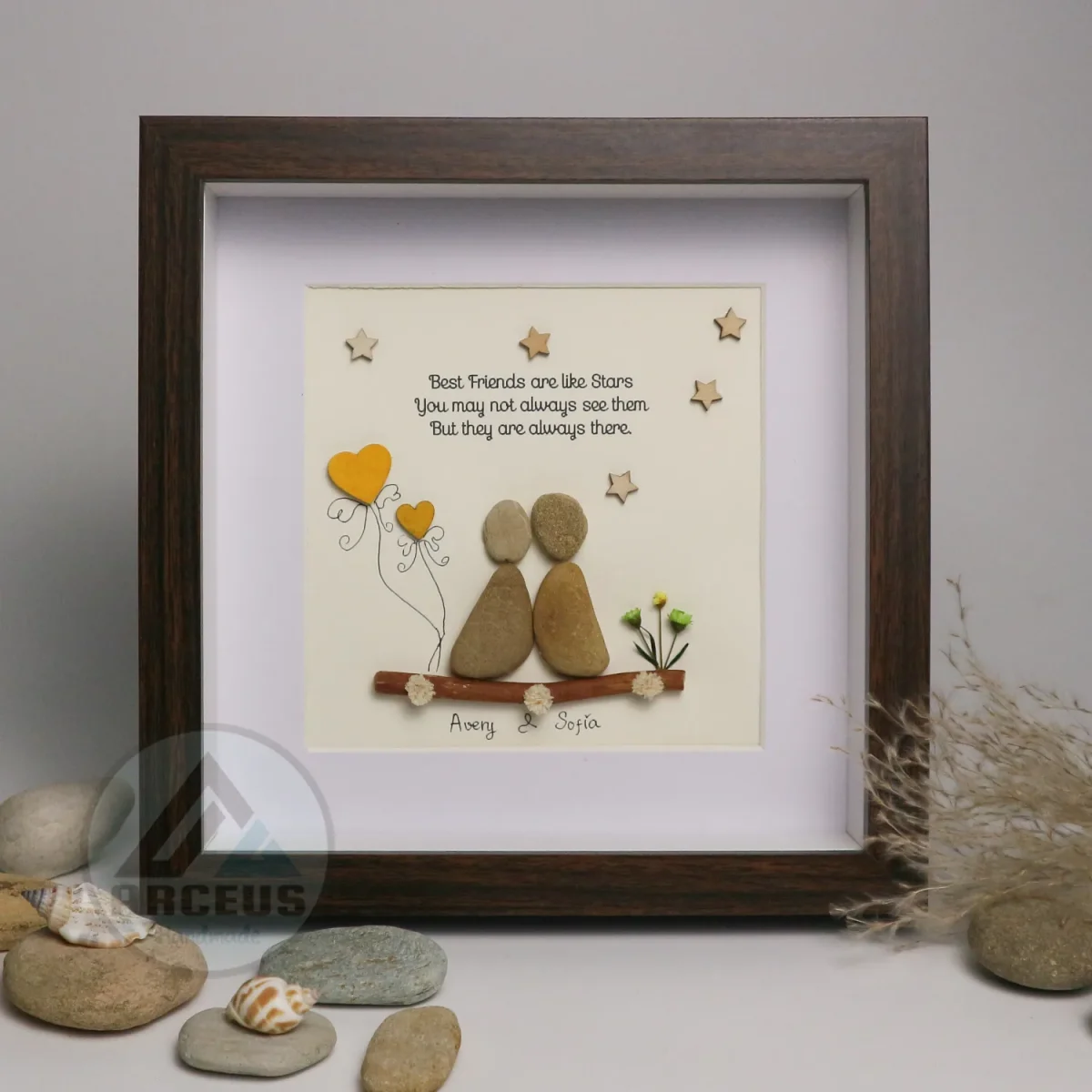 Personalized Best Friend Pebble Art, Birthday Gifts, Gifts For Best Friends, Friends Female, Best Friend Pebble Art, Pebble Art Gift - Image 5