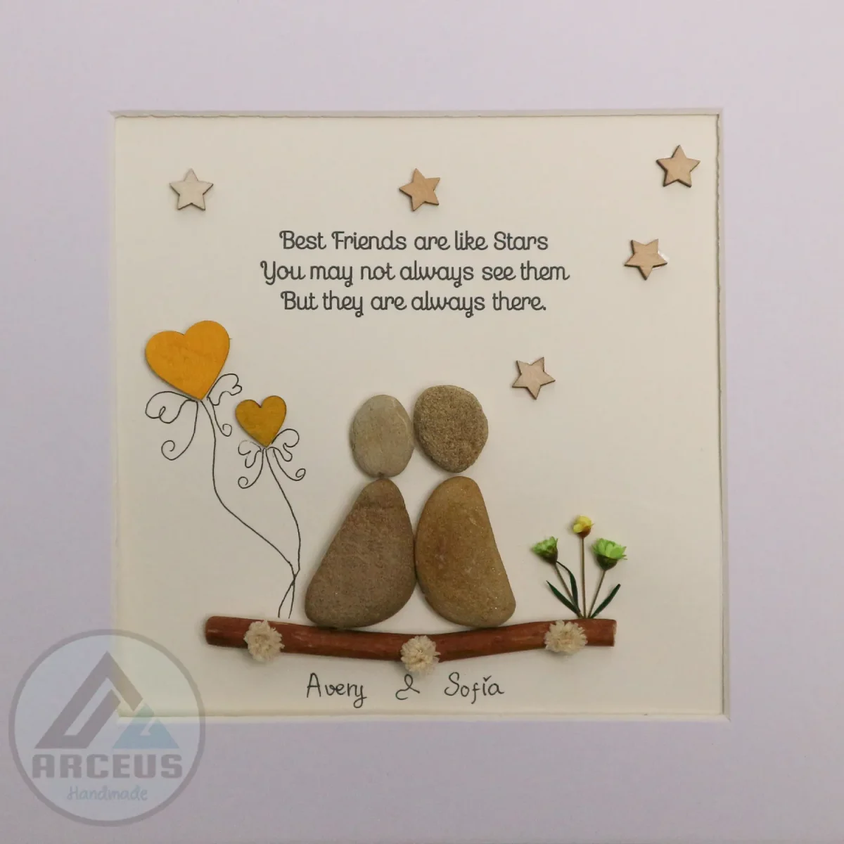 Personalized Best Friend Pebble Art, Birthday Gifts, Gifts For Best Friends, Friends Female, Best Friend Pebble Art, Pebble Art Gift - Image 2