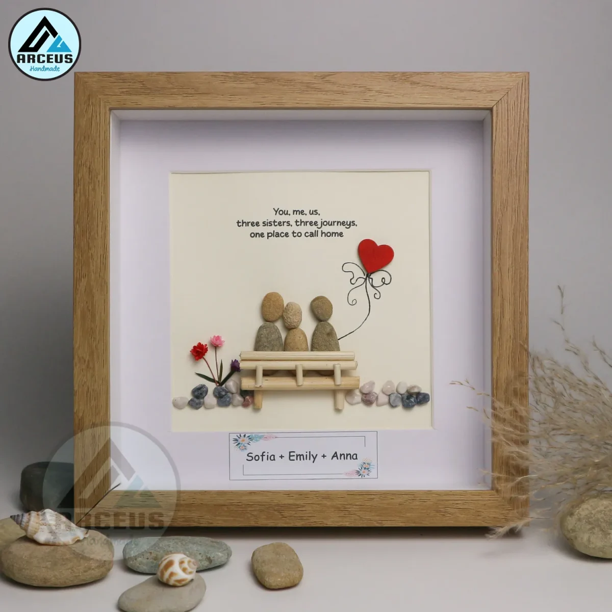 Personalized Sister Pebble Picture - Sister Pebble Pictures - Sister Gift - Birthday Gift For Sister - Personalized Gifts For Sisters - Image 2