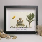 Personalized Father's Day Pebble Art, Unique Birthday Gift for Dad, Dad's Birthday Gift, Pebble Art for Dad, Father's Day Pebble Artwork - Image 4