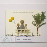 Personalized Father's Day Pebble Art, Unique Birthday Gift for Dad, Dad's Birthday Gift, Pebble Art for Dad, Father's Day Pebble Artwork - Image 2