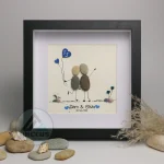 Personalised Sapphire Wedding Anniversary Pebble Picture - Framed Anniversary Pebble Art Gift - 50th Wedding Anniversary - Anniversary Gifts - Image 6