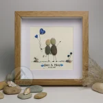 Personalised Sapphire Wedding Anniversary Pebble Picture - Framed Anniversary Pebble Art Gift - 50th Wedding Anniversary - Anniversary Gifts - Image 5