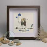 Personalised Sapphire Wedding Anniversary Pebble Picture - Framed Anniversary Pebble Art Gift - 50th Wedding Anniversary - Anniversary Gifts - Image 4