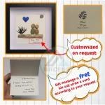 Personalized Wedding Anniversary Pebble Art, Couple Pebble Art, Anniversary Present for Him or Her, Pebble Art Gift, Pebble Painting - Image 3