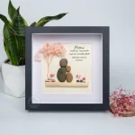 Personalized Mother's Day Gift, Mom Pebble Art, Gift For Mother Day, Mom Pebble Art, Pebble Art Gift For Mom From Daughter, Pebble Painting - Image 2