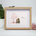 Personalized Couple Pebble Art, Wedding Gift for Couple, Anniversary Gift For Girlfriend / Wife / Husband, Pebble Painting, Pebble Art Gift - Image 5