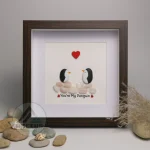 You Are My Penguin Gift, Penguin Love Pebble Art | Penguin Art For Boyfriend, Girlfriend, Husband, Wife Romantic Gift Unique - Image 4