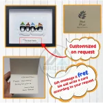 Personalized Penguin Family Pebble Art, Customized Pebble Art, Best Home Gifts, Pebble Art Gift, Pebble Art Family Love, Pebble Art - Image 3