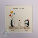 You Are My Penguin Gift, Penguin Love Pebble Art | Penguin Art For Boyfriend, Girlfriend, Husband, Wife Romantic Gift Unique - Image 2