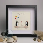 You Are My Penguin Gift, Penguin Love Pebble Art | Penguin Art For Boyfriend, Girlfriend, Husband, Wife Romantic Gift Unique - Image 6