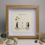 You Are My Penguin Gift, Penguin Love Pebble Art | Penguin Art For Boyfriend, Girlfriend, Husband, Wife Romantic Gift Unique - Image 4