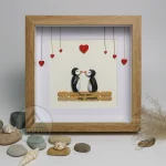 You Are My Penguin Gift, Penguin Love Pebble Art | Penguin Art For Boyfriend, Girlfriend, Husband, Wife Romantic Gift Unique - Image 5