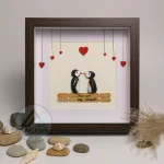 You Are My Penguin Gift, Penguin Love Pebble Art | Penguin Art For Boyfriend, Girlfriend, Husband, Wife Romantic Gift Unique - Image 4