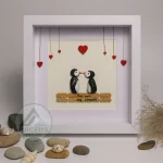 You Are My Penguin Gift, Penguin Love Pebble Art | Penguin Art For Boyfriend, Girlfriend, Husband, Wife Romantic Gift Unique