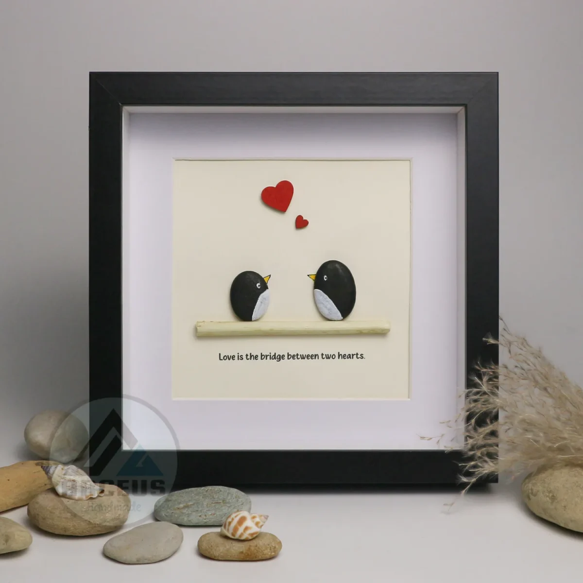 You Are My Penguin Gift, Penguin Love Pebble Art | Penguin Art For Boyfriend, Girlfriend, Husband, Wife Romantic Gift Unique - Image 6