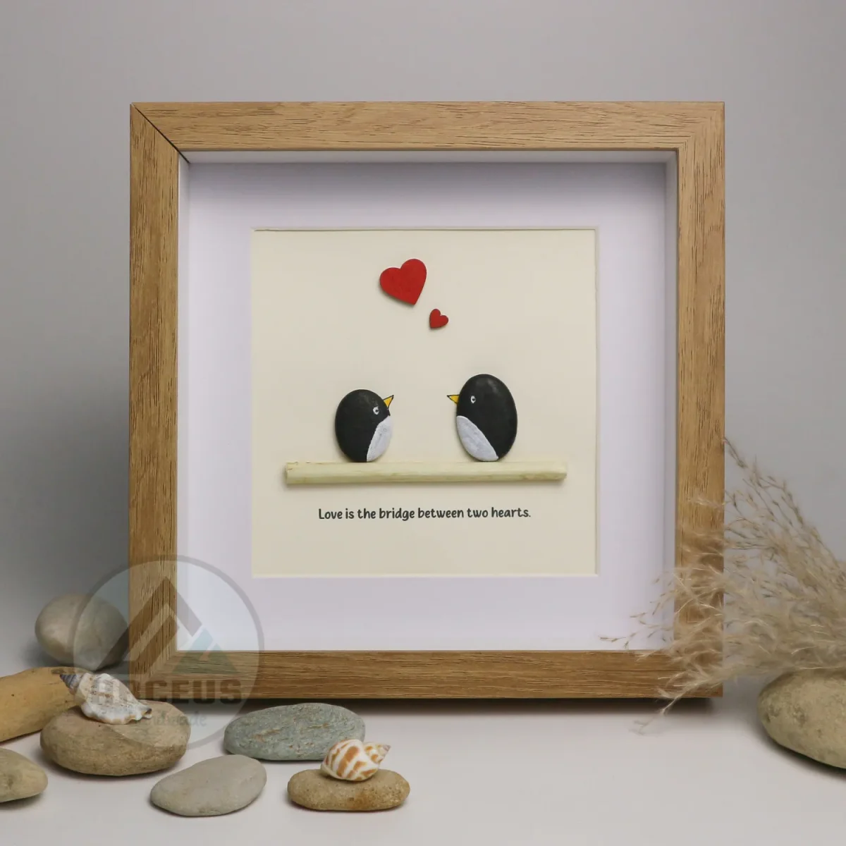 You Are My Penguin Gift, Penguin Love Pebble Art | Penguin Art For Boyfriend, Girlfriend, Husband, Wife Romantic Gift Unique - Image 5