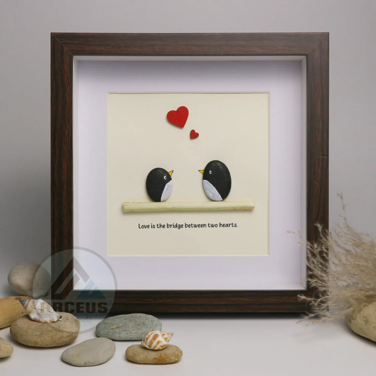 You Are My Penguin Gift, Penguin Love Pebble Art | Penguin Art For Boyfriend, Girlfriend, Husband, Wife Romantic Gift Unique - Image 4